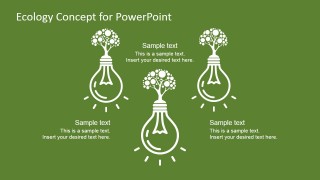 Three Light Bulb Concept Slide for PowerPoint