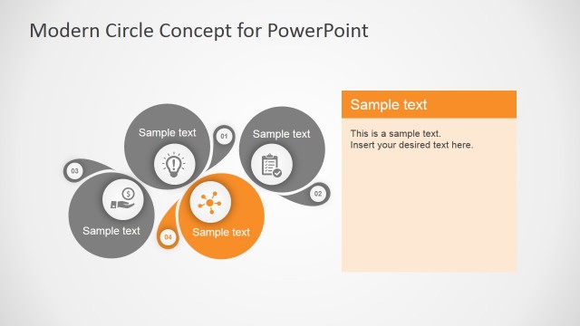 Modern Clipart Circles Diagram for PowerPoint