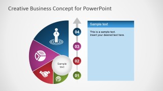 Four Steps Sea Shell PowerPoint Diagram