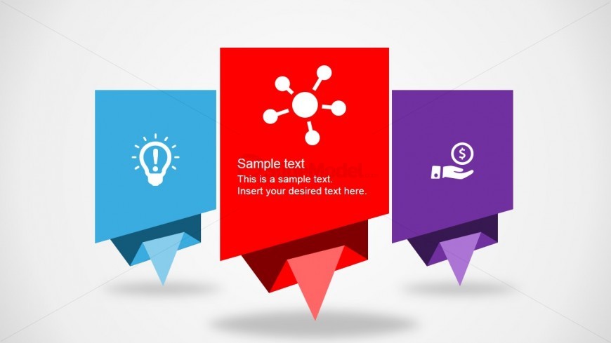 PowerPoint Dialog Boxes Featuring Origami Style