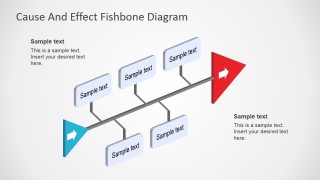 Fishbone Diagram PowerPoint 3D Perspective
