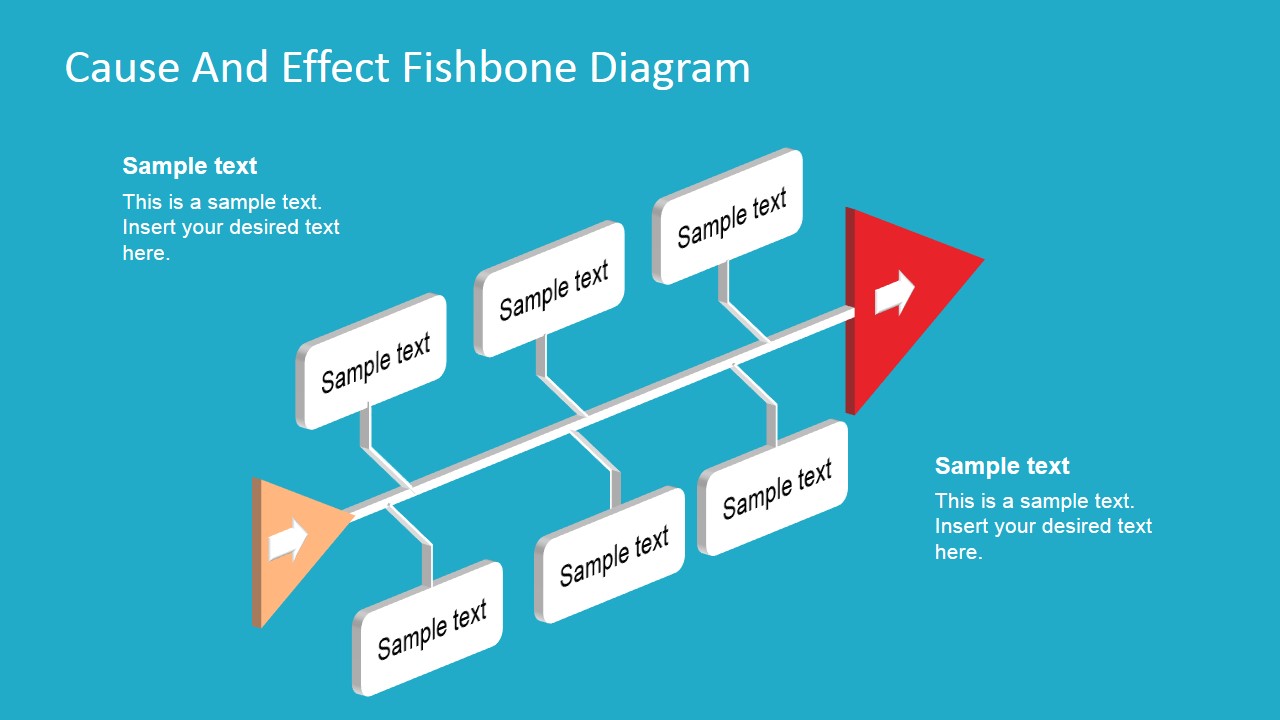 Fishbone Diagram Template PPT 3D