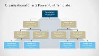 PPT Organizational Chart with Pyramid Background