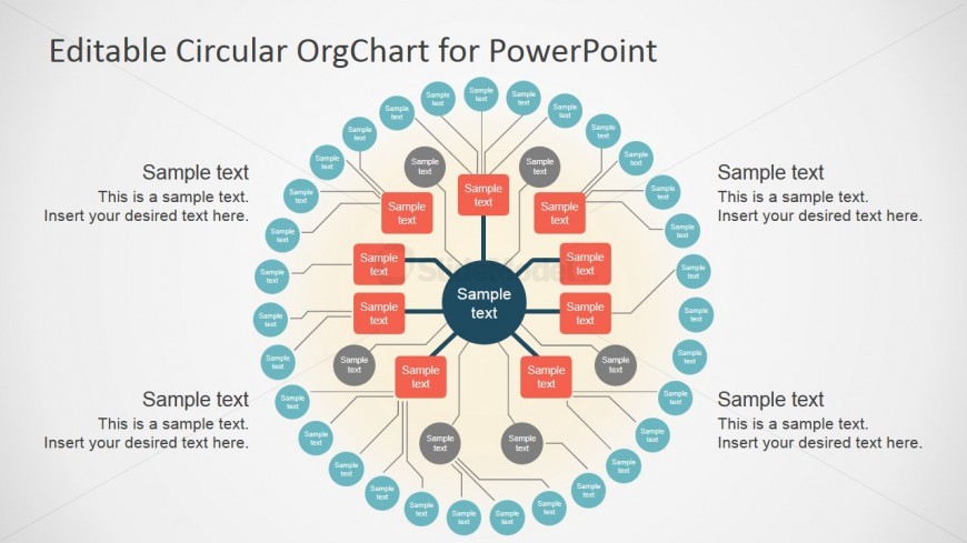 PowerPoint Template Circular Org Chart