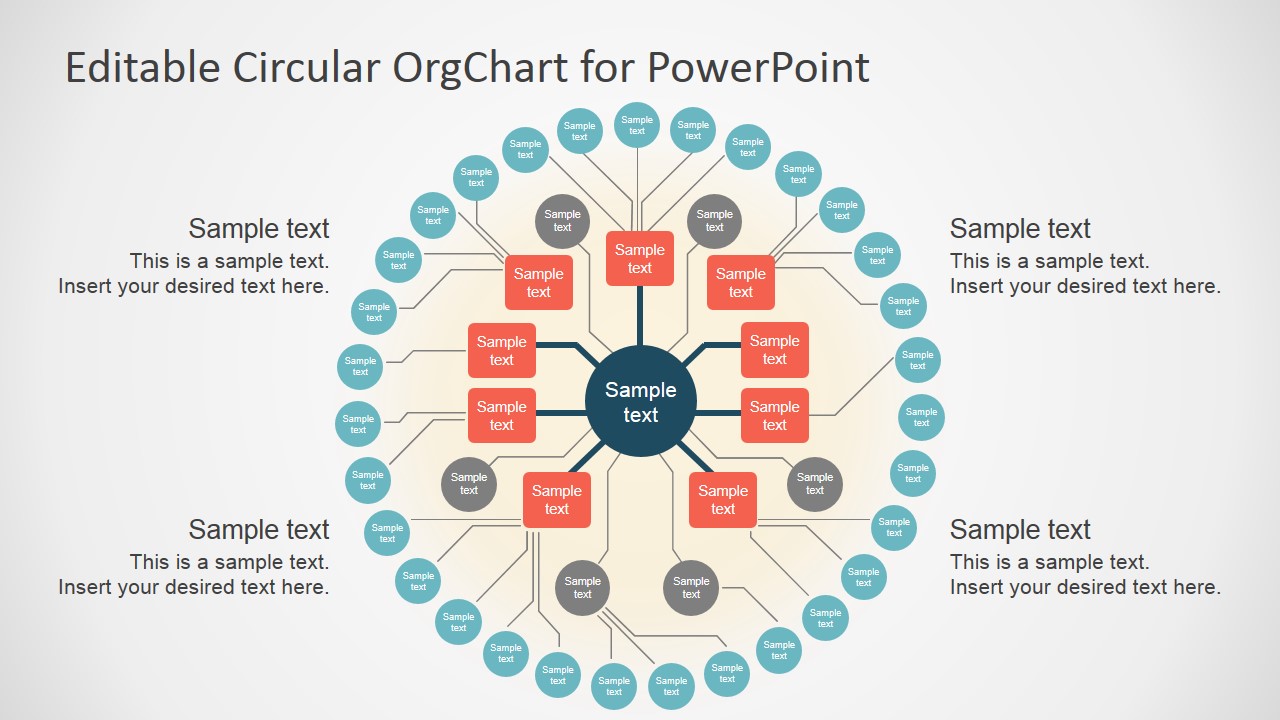 PowerPoint Template Circular Org Chart