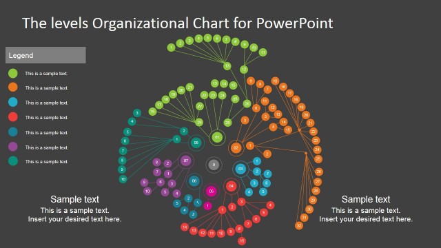 Three Levels Organizational Chart Template for PowerPoint