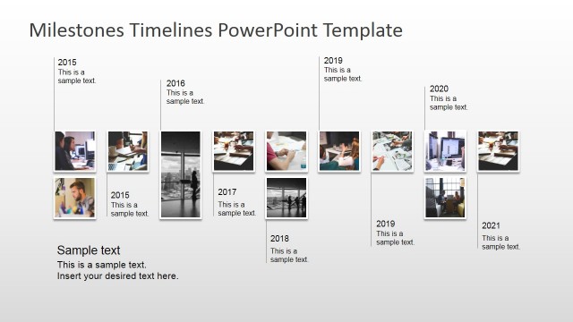 Modern Timeline Design with Picture Milestones