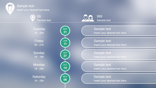 Flat Blurred Roadmap PowerPoint Timeline