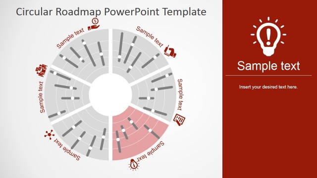 Circular Diagram with Timeline and Icons for PowerPoint