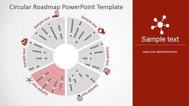 Circular Segmented Diagram PowerPoint Timeline