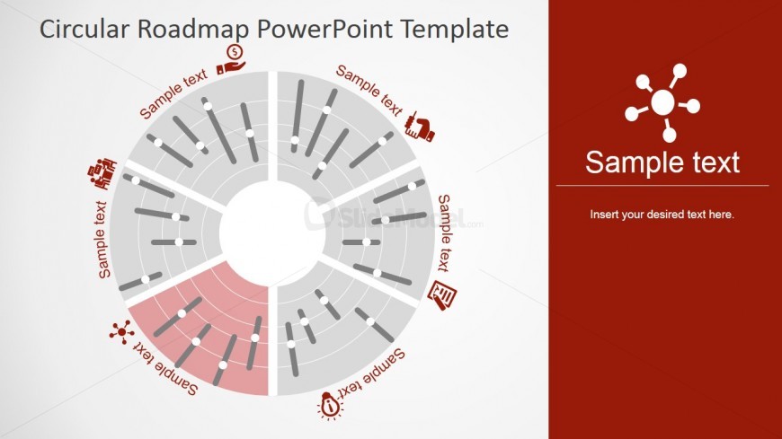 PowerPoint Timeline Concentric Circles Design