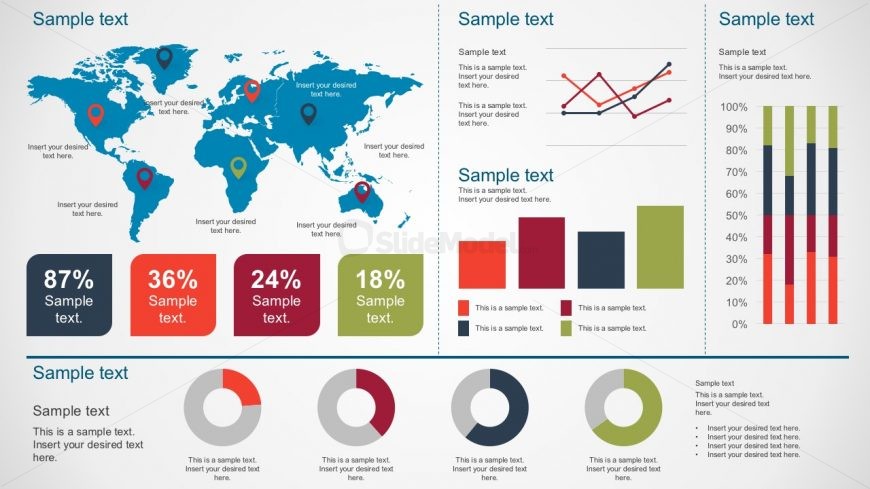 Editable Data Dashboard Template in PowerPoint