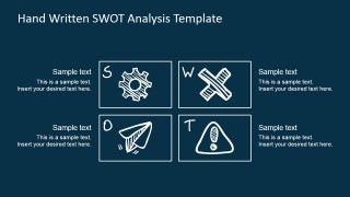 PowerPoint SWOT Matrix with Sketched Design