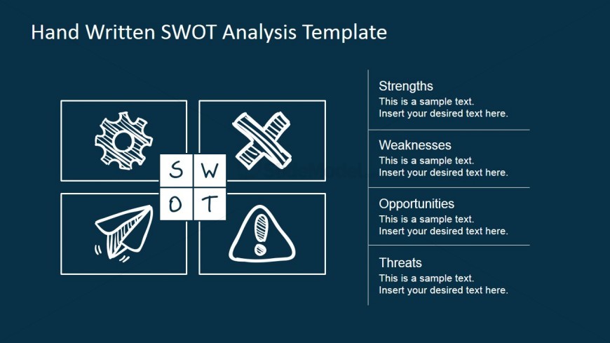Hand Written SWOT Analysis  Template