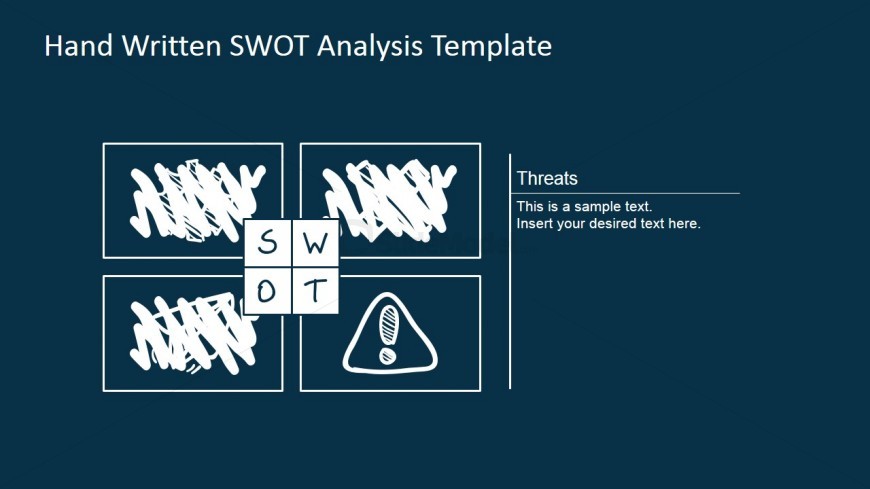 PowerPoint TOWS Matrix with Threats Highlight