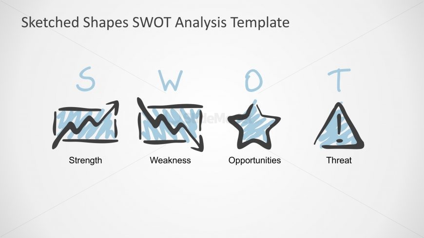 PPT SWOT Analysis Template Crated with Sketch