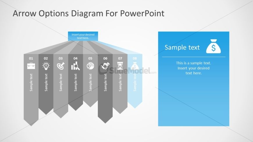 Flat PowerPoint 8 Steps Diagram