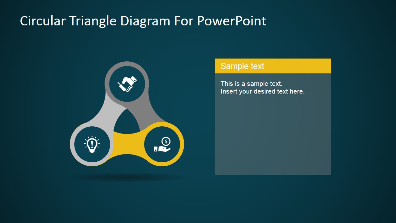 Triangle Circular Nodes Diagram for PowerPoint & Slides