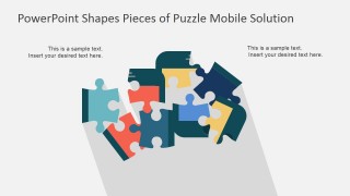 PPT Template Mobile Phone Jigsaw Pieces