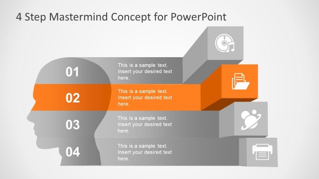 4 Steps PowerPoint Diagram Mastermind