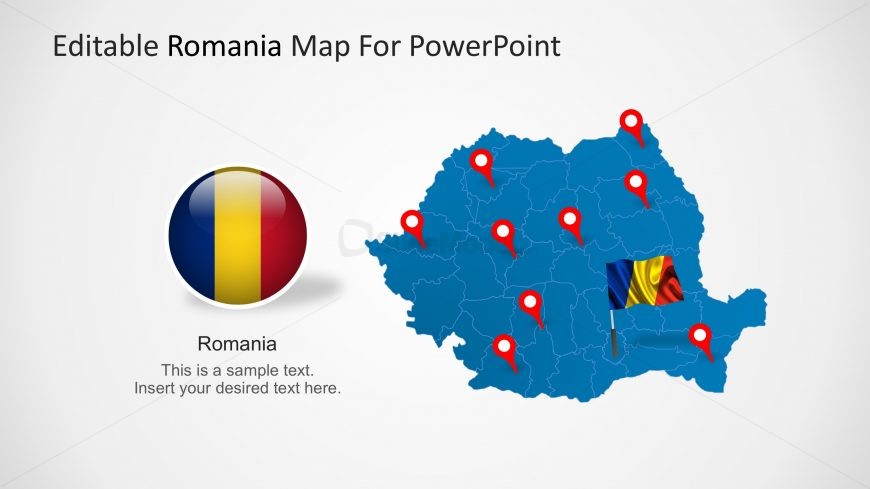 PPT Map of Romania