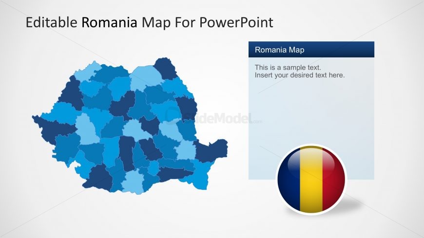 PPT Map of Romania political outline