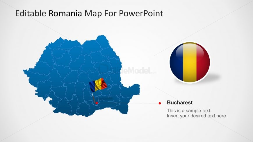 PowerPoint Map of Romania