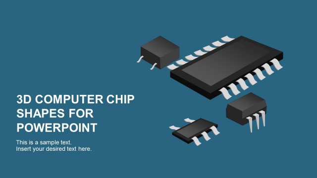 3D Computer Chip Shapes for PowerPoint