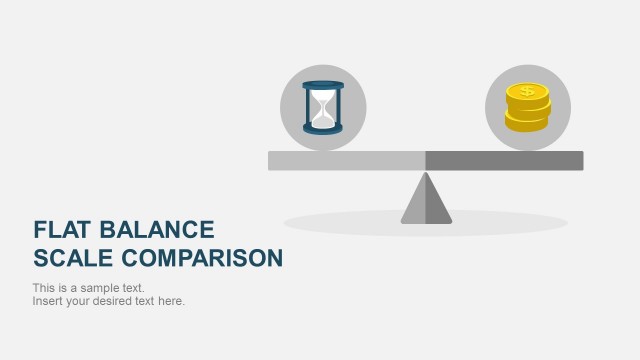 Flat Balance Scale Comparison PowerPoint Template