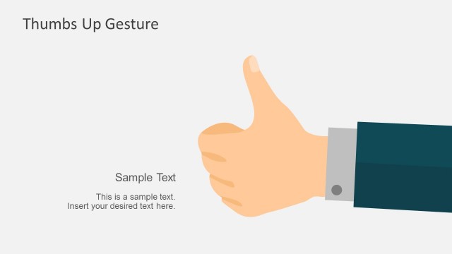 Thumbs Up Hand Gesture For PowerPoint
