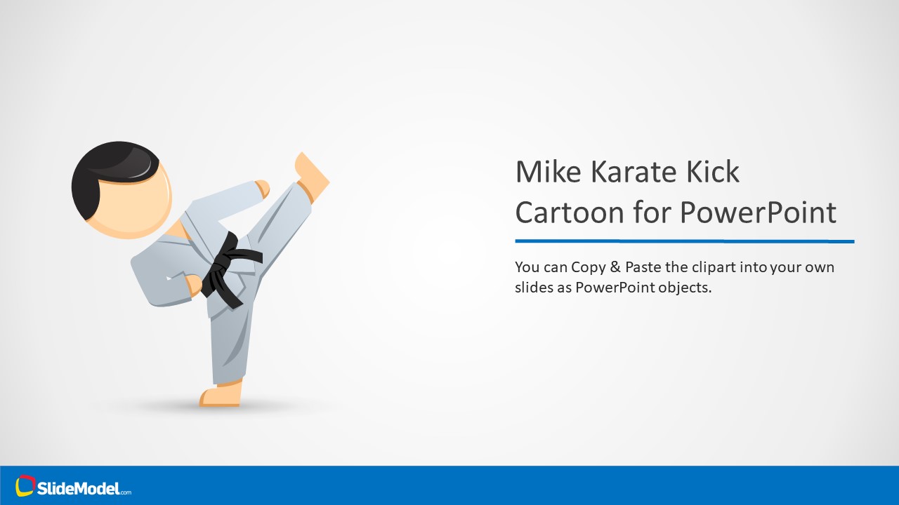 Mike Karate Cartoon Character for PowerPoint - SlideModel