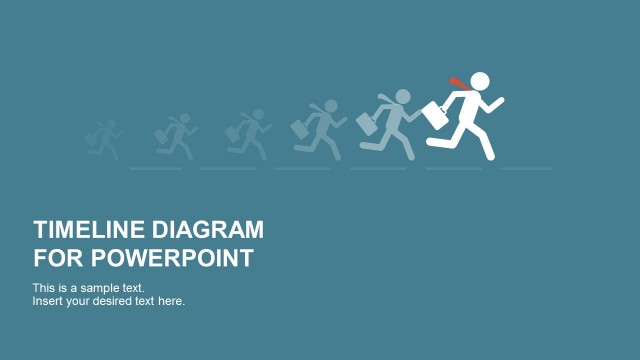 Business Character Running PowerPoint Timeline
