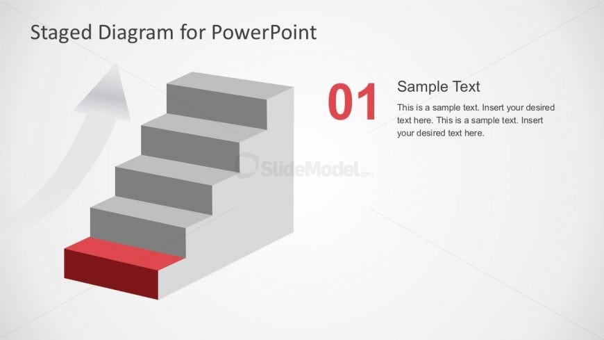 Flat Staged Diagram for PowerPoint