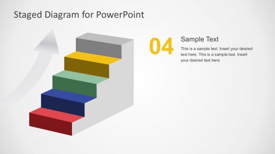 5 Steps Staircase Template for PowerPoint