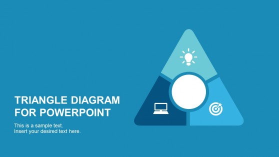 Round Point Flat Triangle PowerPoint Diagram