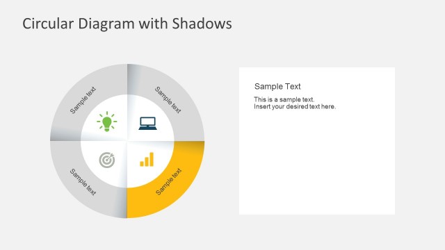 Process Flow Concentric Digram With Shadow Effect