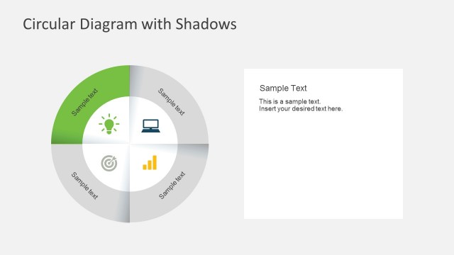 PowerPoint Process Templates With Shadow Effect