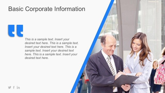 Basic Corporate Information PowerPoint Template
