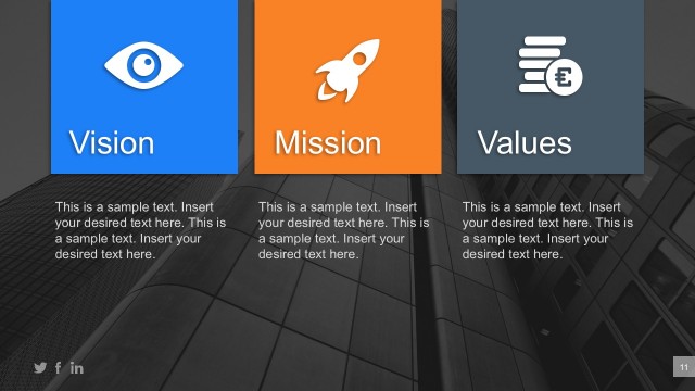 Company Vision Mission Values PowerPoint Templates