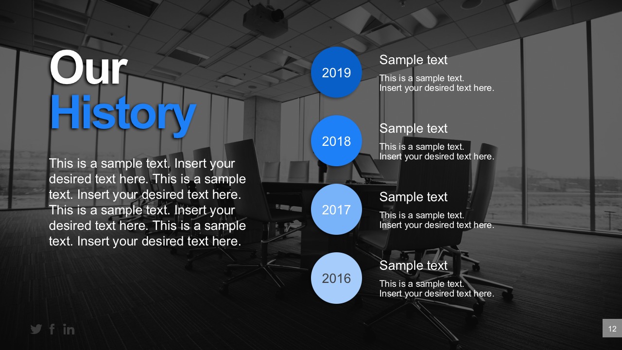 Company History PowerPoint Template Design