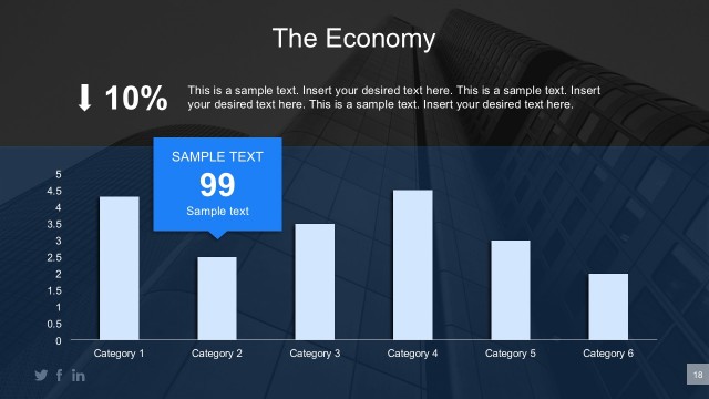 Business Economic Graph PowerPoint Template