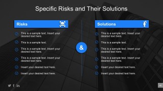 Business Risk Comparative Table For PowerPoint