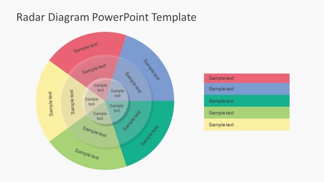 Radar Diagram PowerPoint With Shadow Effect
