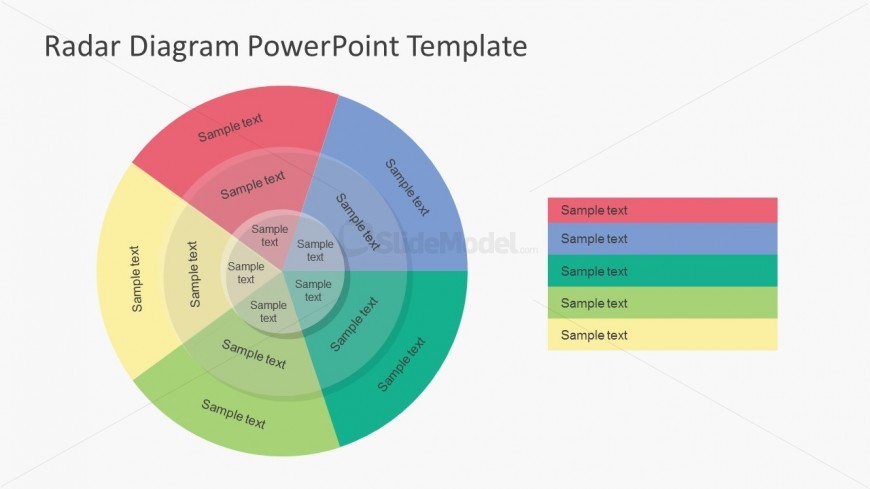 Text Based Radar Diagram For PowerPoint