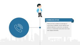 Phone Call PowerPoint Vector With Mike Character 