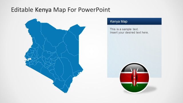 Kenya PowerPoint Map With Flag Icon