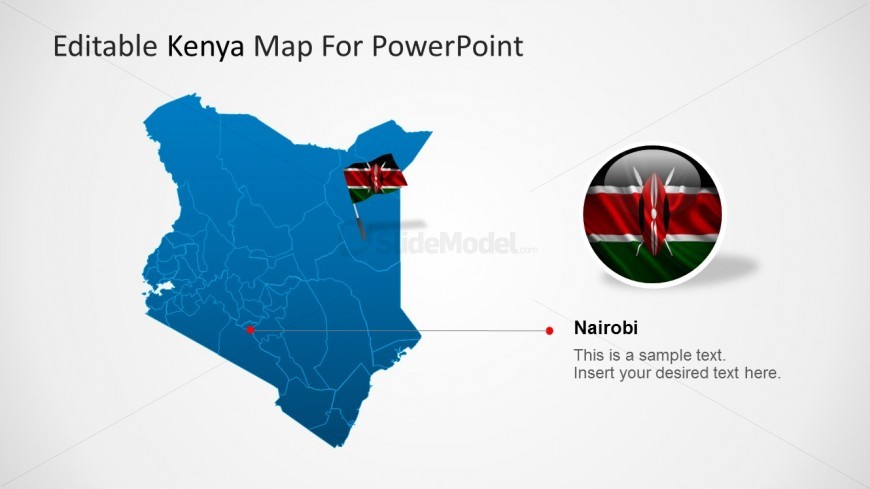 PowerPoint Map with Nairobi Sate Highlight