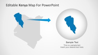 Kenya Map Turkana Region Highlight