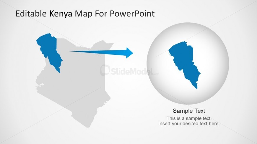 Kenya Map Turkana Region Highlight