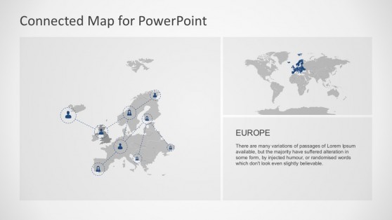 Europe Geographical Location Map PowerPoint Designs